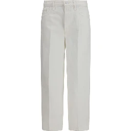 White Cotton Bootcut Jeans