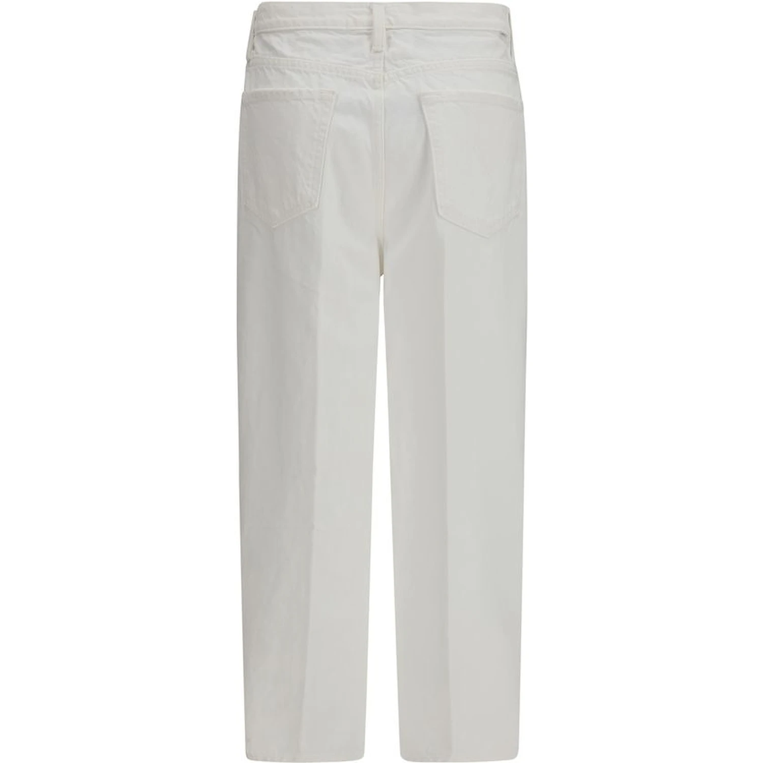 White Cotton Bootcut Jeans
