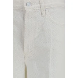 White Cotton Bootcut Jeans