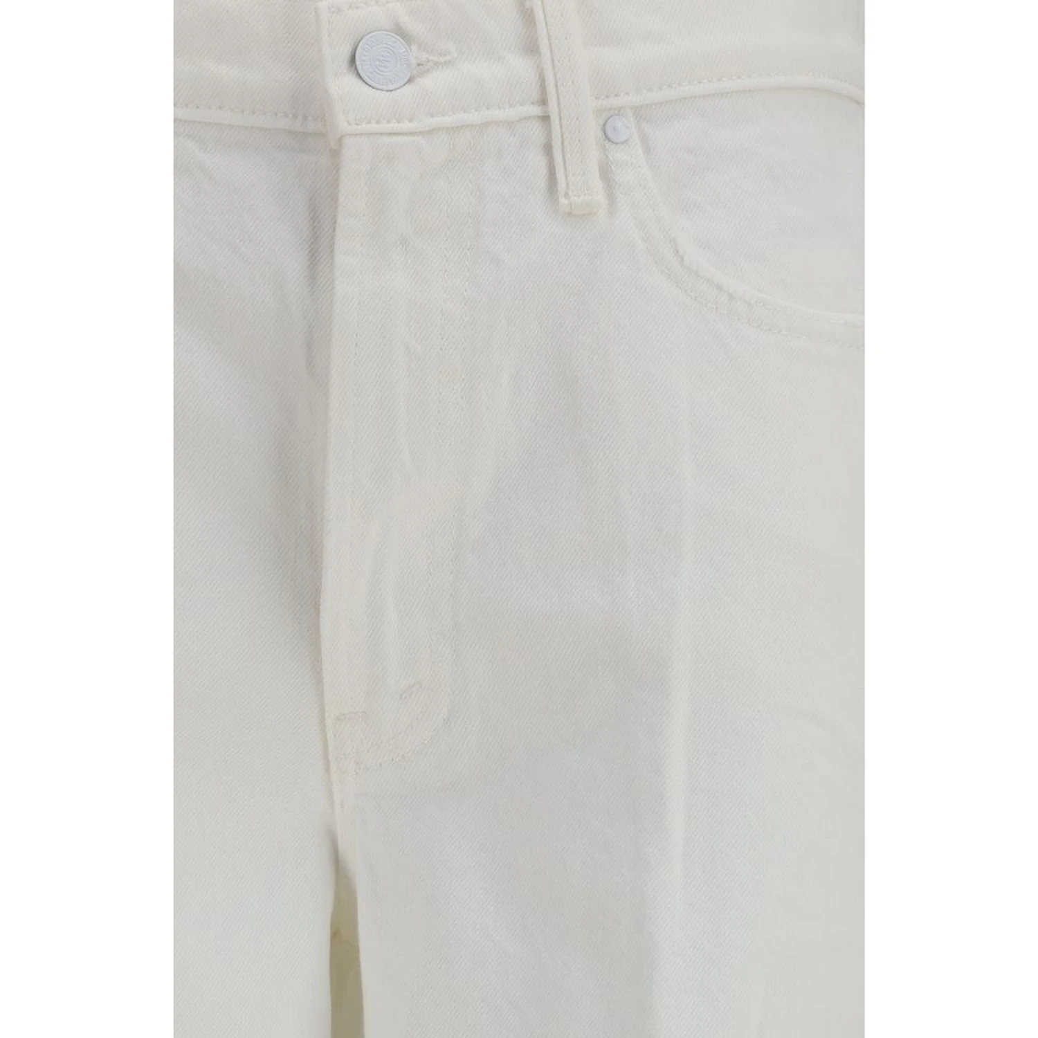 White Cotton Bootcut Jeans