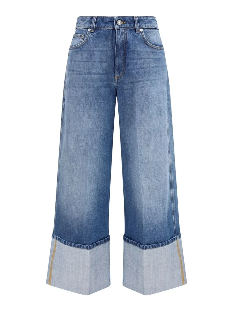 Blue Cotton Jeans Denim