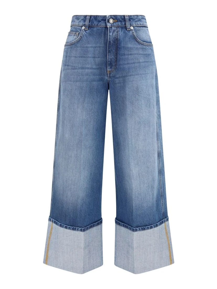 Blue Cotton Jeans Denim