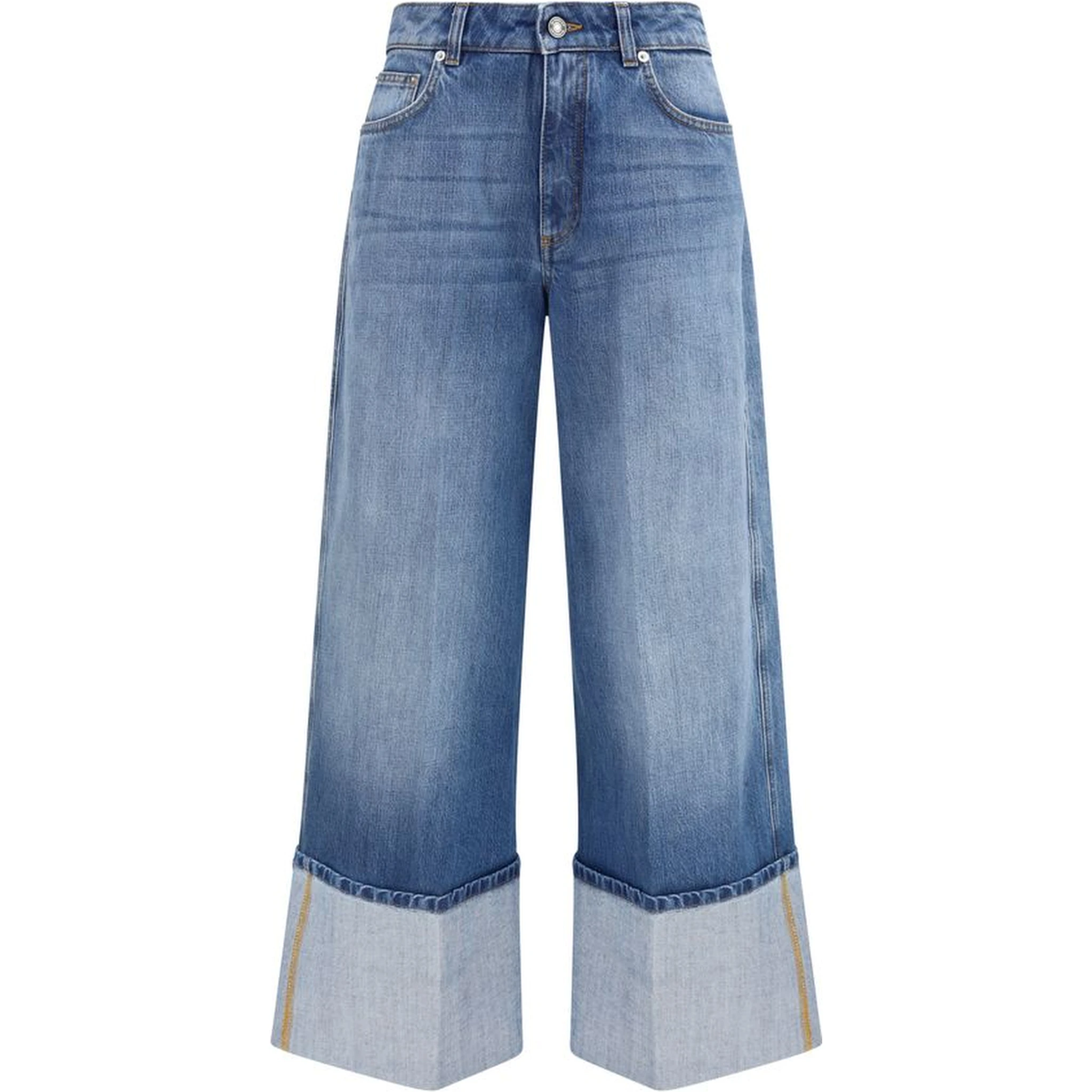 جينز قطني أزرق