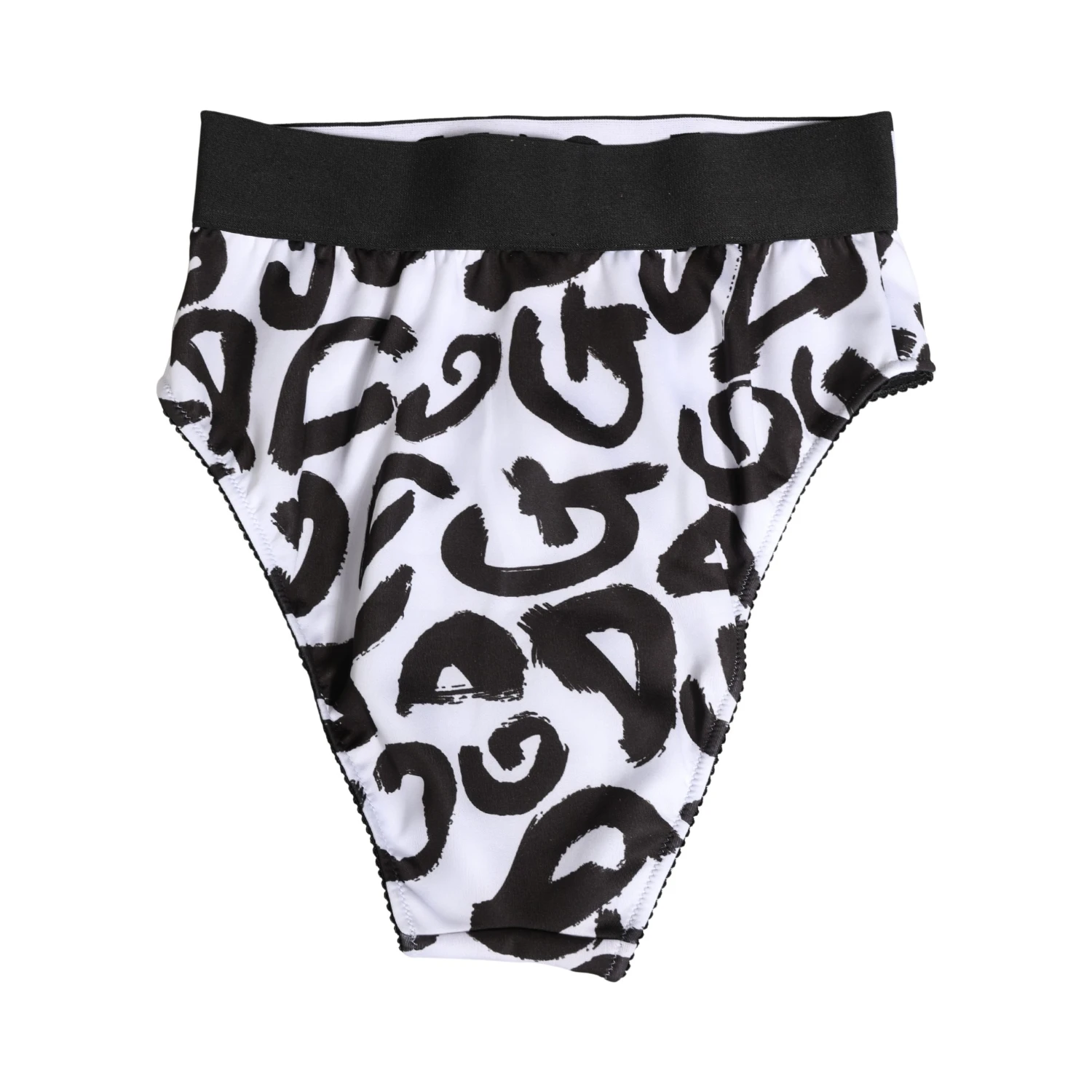 Black White Graphic Logo High Brief Underwear