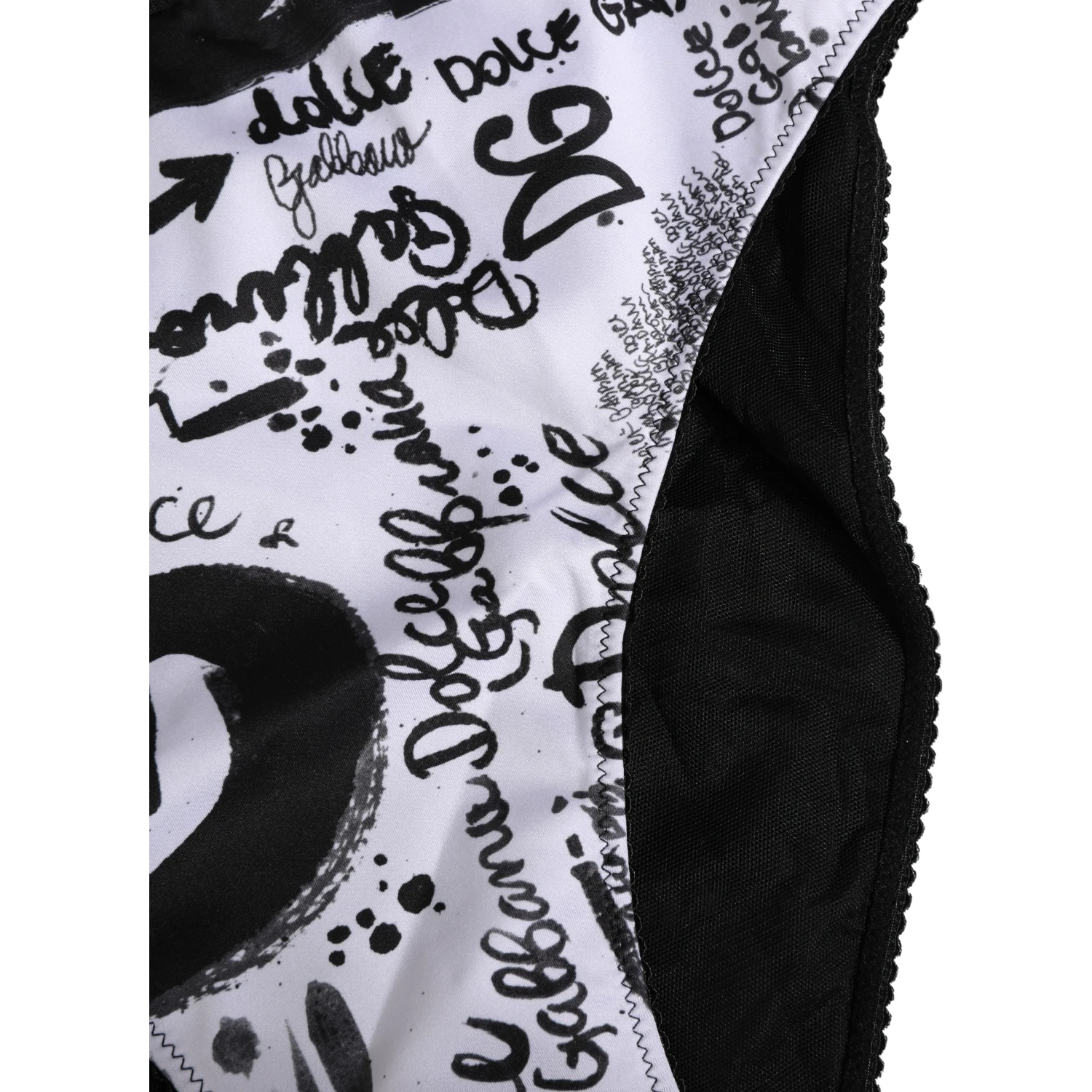 Black White Graphic Logo High Brief Underwear