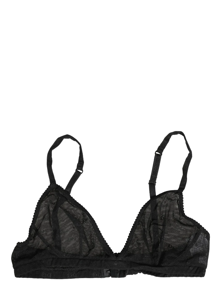 Black Nylon Stretch Soft Cup Brassiere Underwear