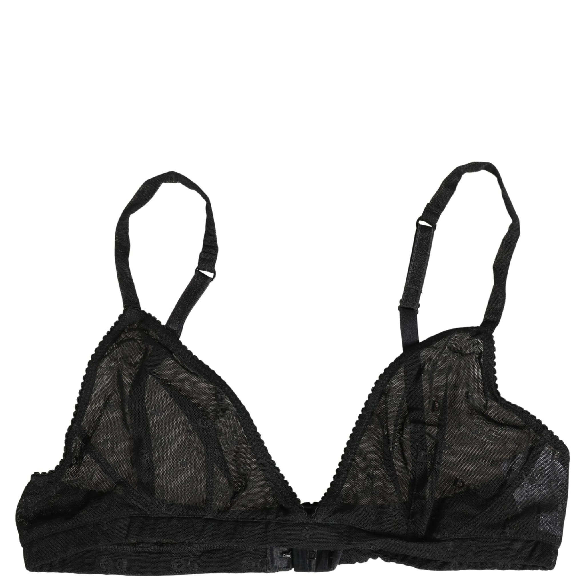 Black Nylon Stretch Soft Cup Brassiere Underwear