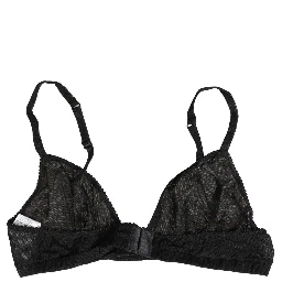 Black Nylon Stretch Soft Cup Brassiere Underwear