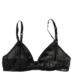 Black Nylon Stretch Soft Cup Brassiere Underwear