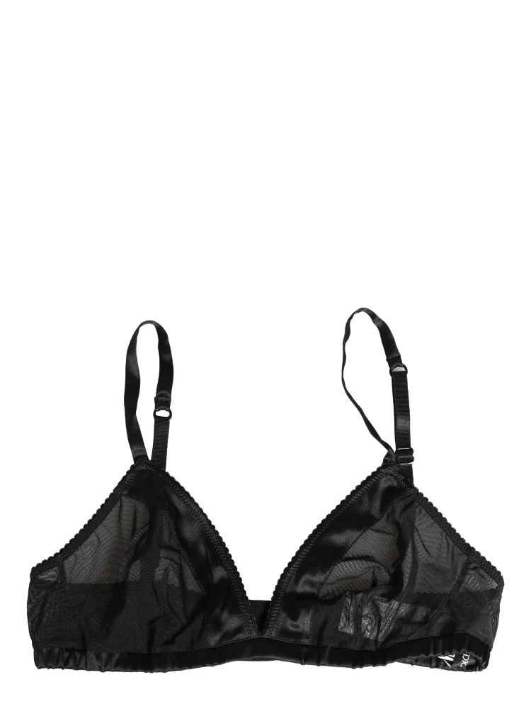 Black Nylon Stretch Soft Cup Brassiere Underwear