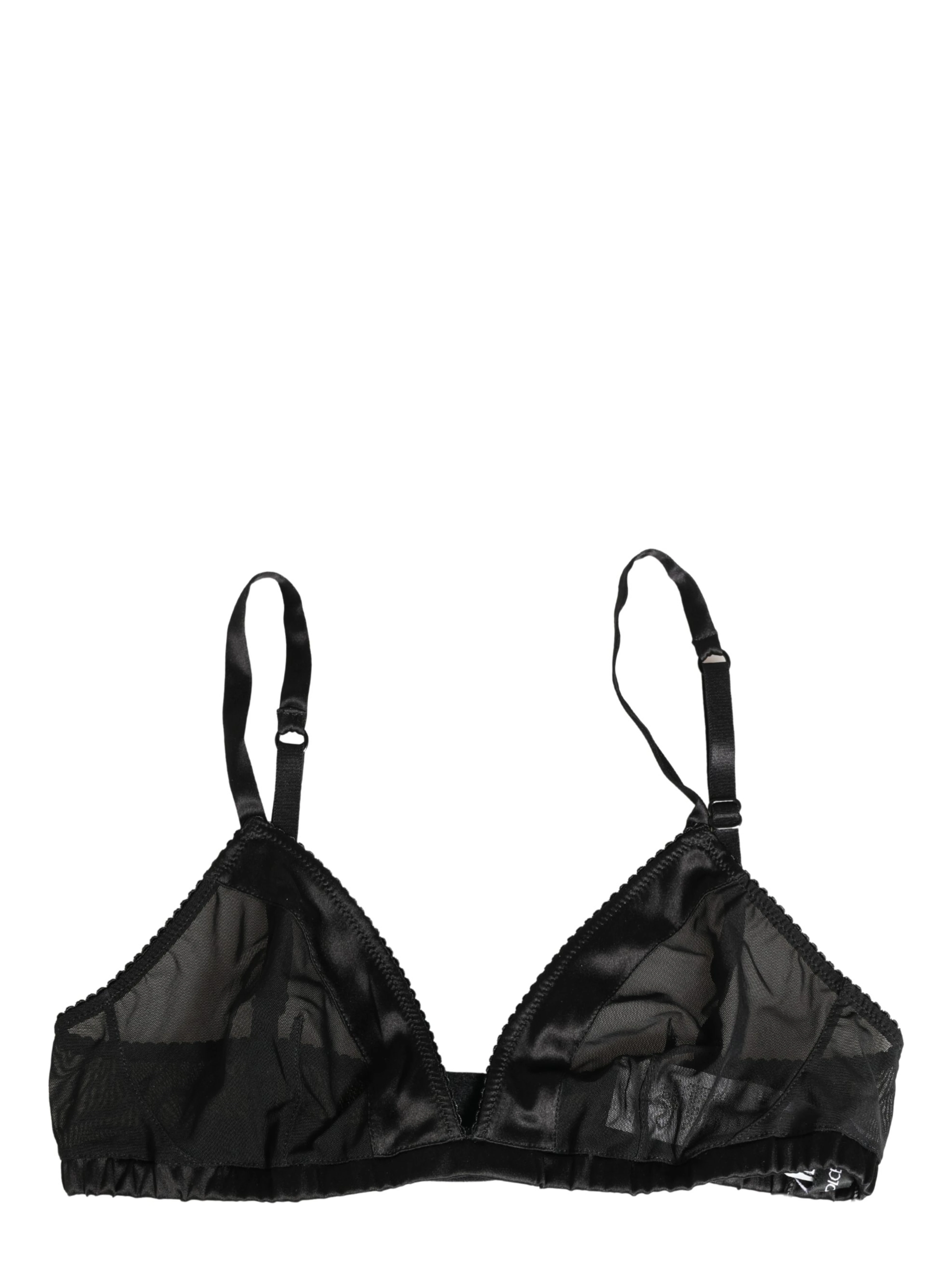 Black Nylon Stretch Soft Cup Brassiere Underwear