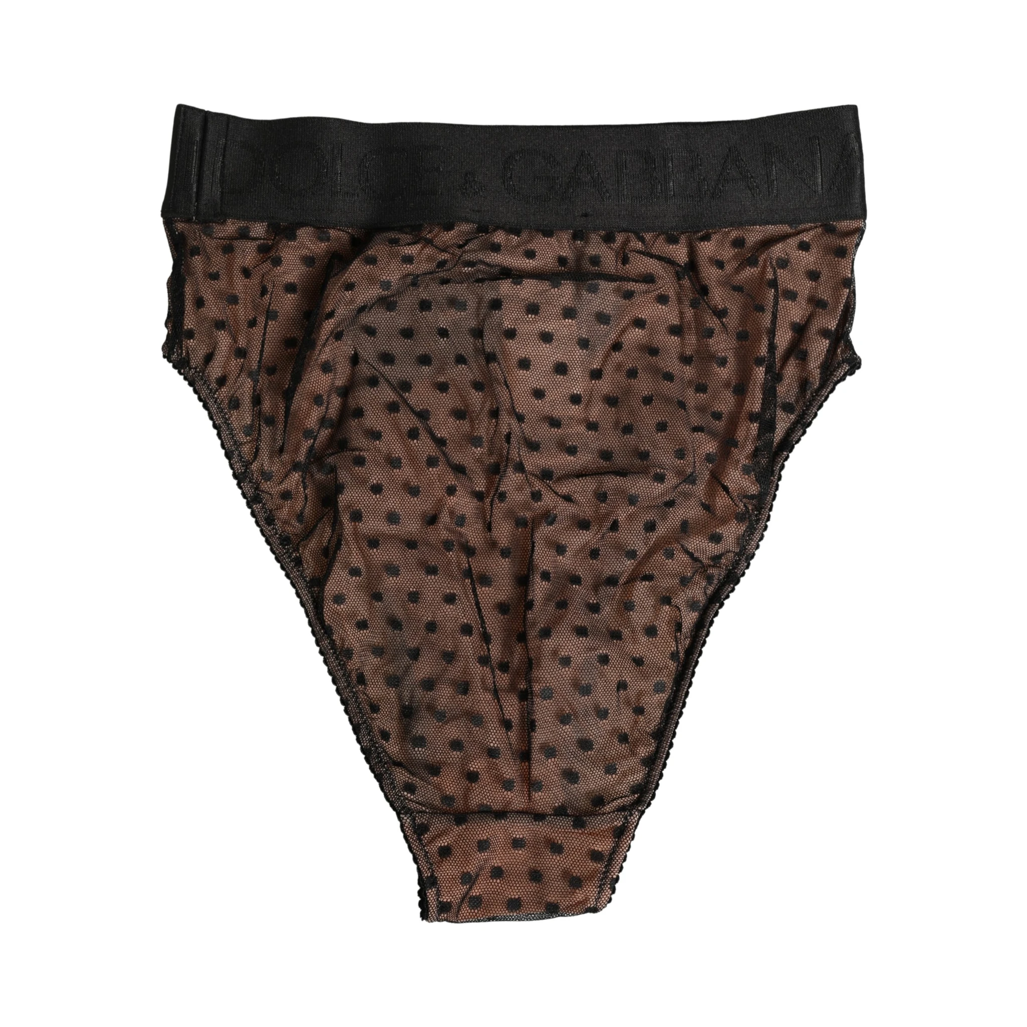 Black Beige Polka Dot Butterfly Brief Underwear