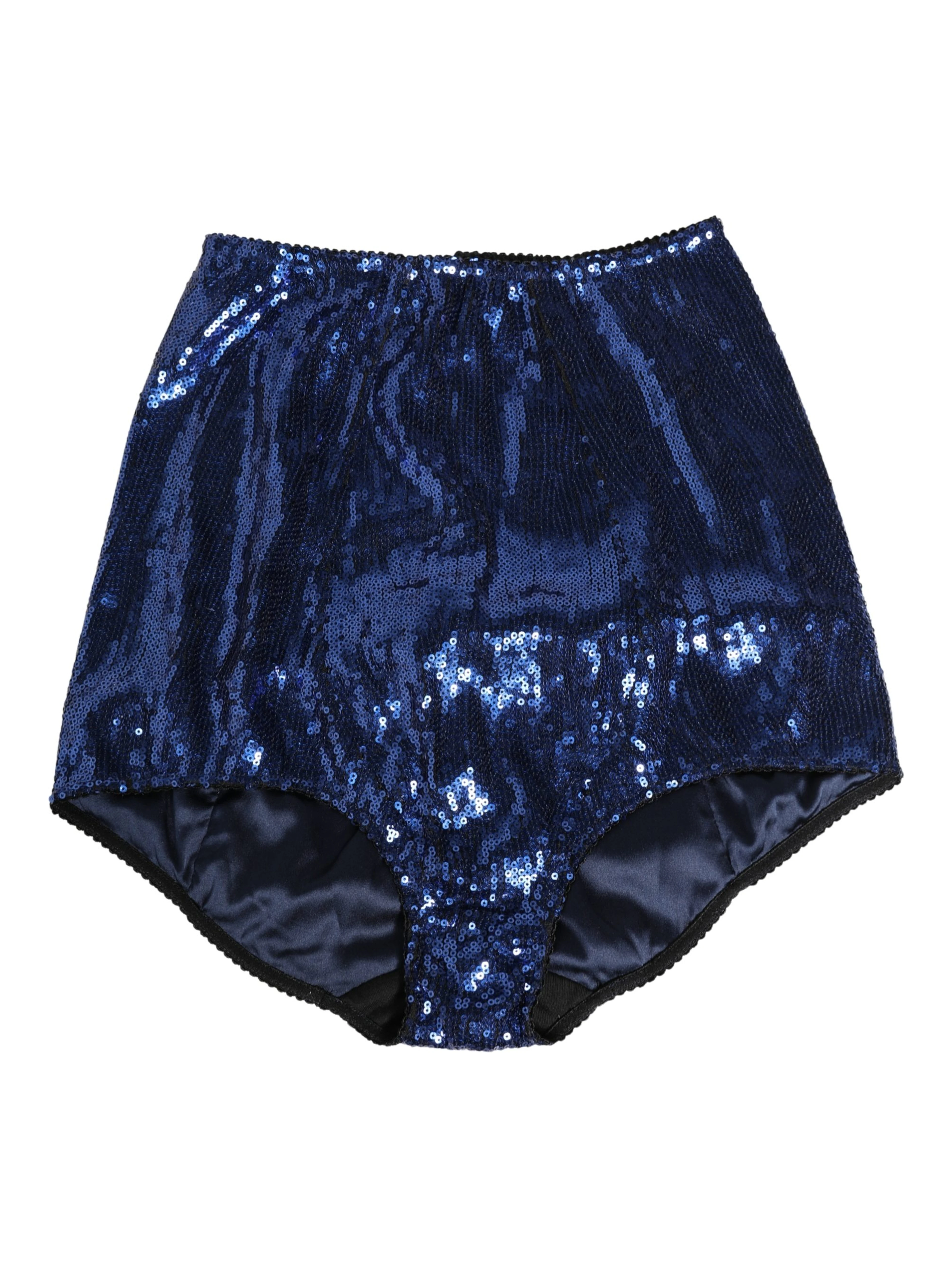 Blue Sequined High Waist Girdle Panty Underwear