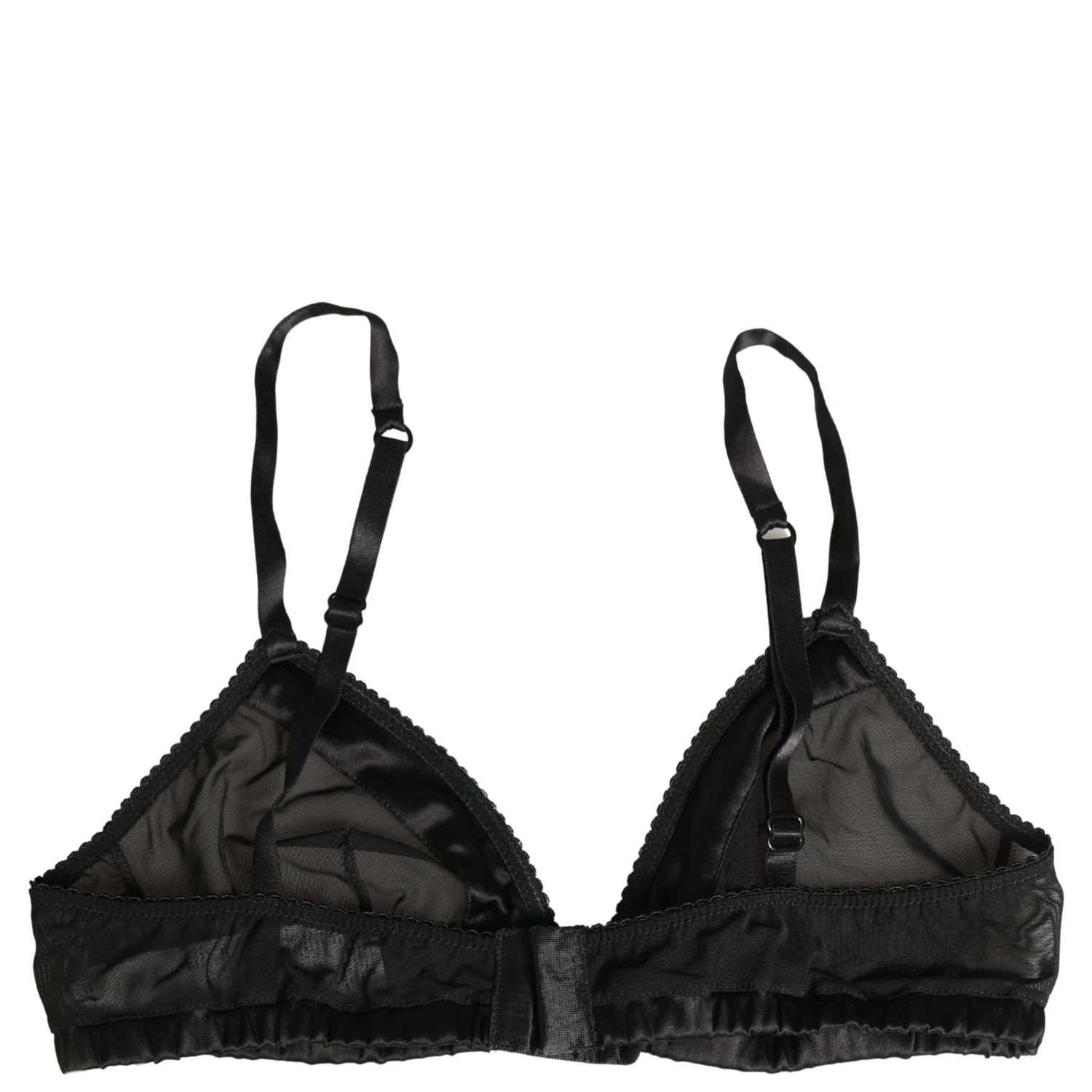 Black Nylon Stretch Soft Cup Brassiere Underwear