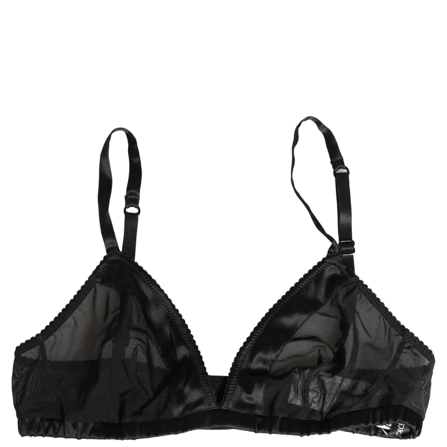 Black Nylon Stretch Soft Cup Brassiere Underwear