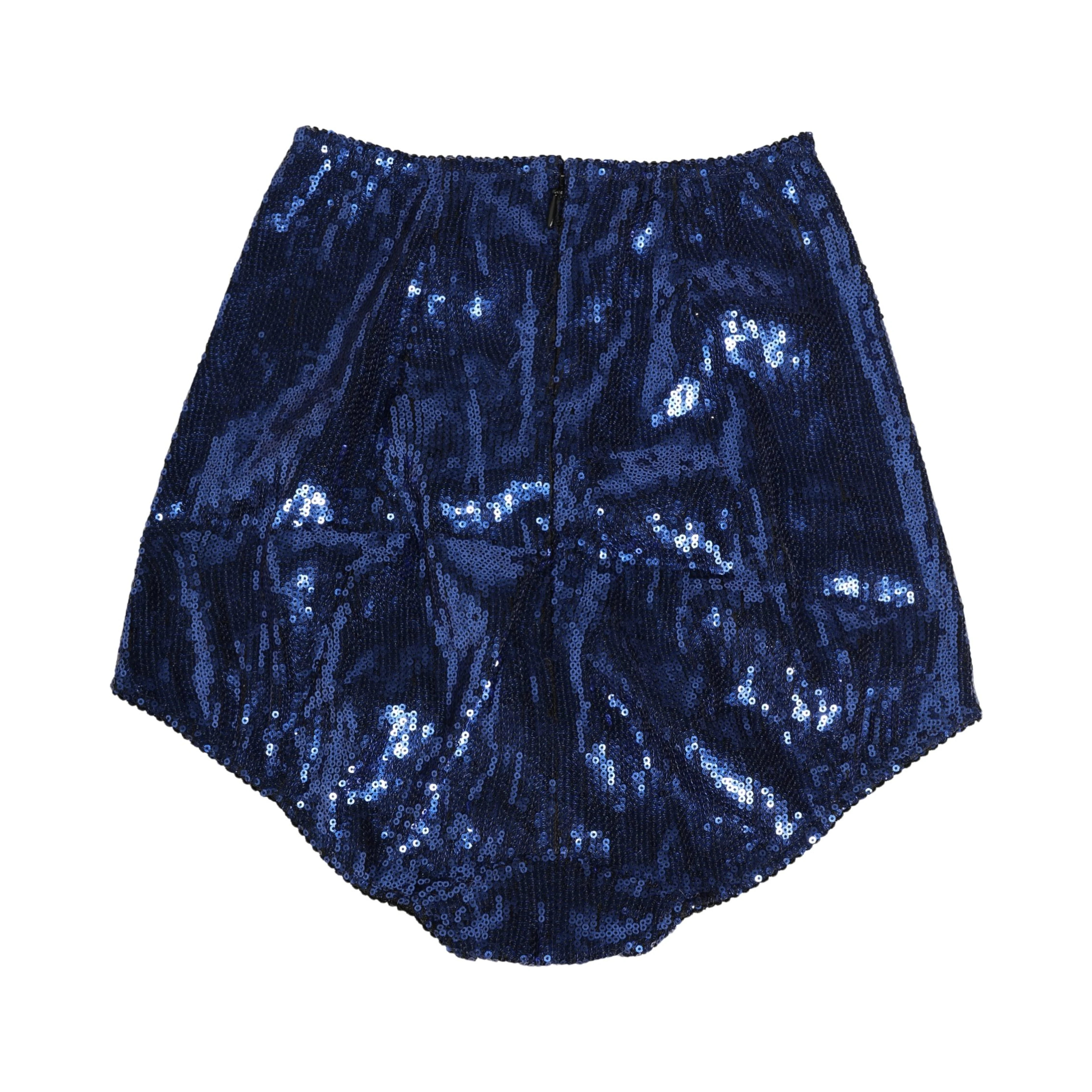 Blue Sequined High Waist Girdle Panty Underwear