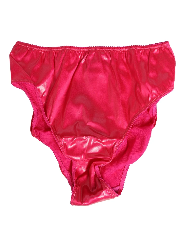 Pink Silk Satin Slip Girdle Panty Underwear