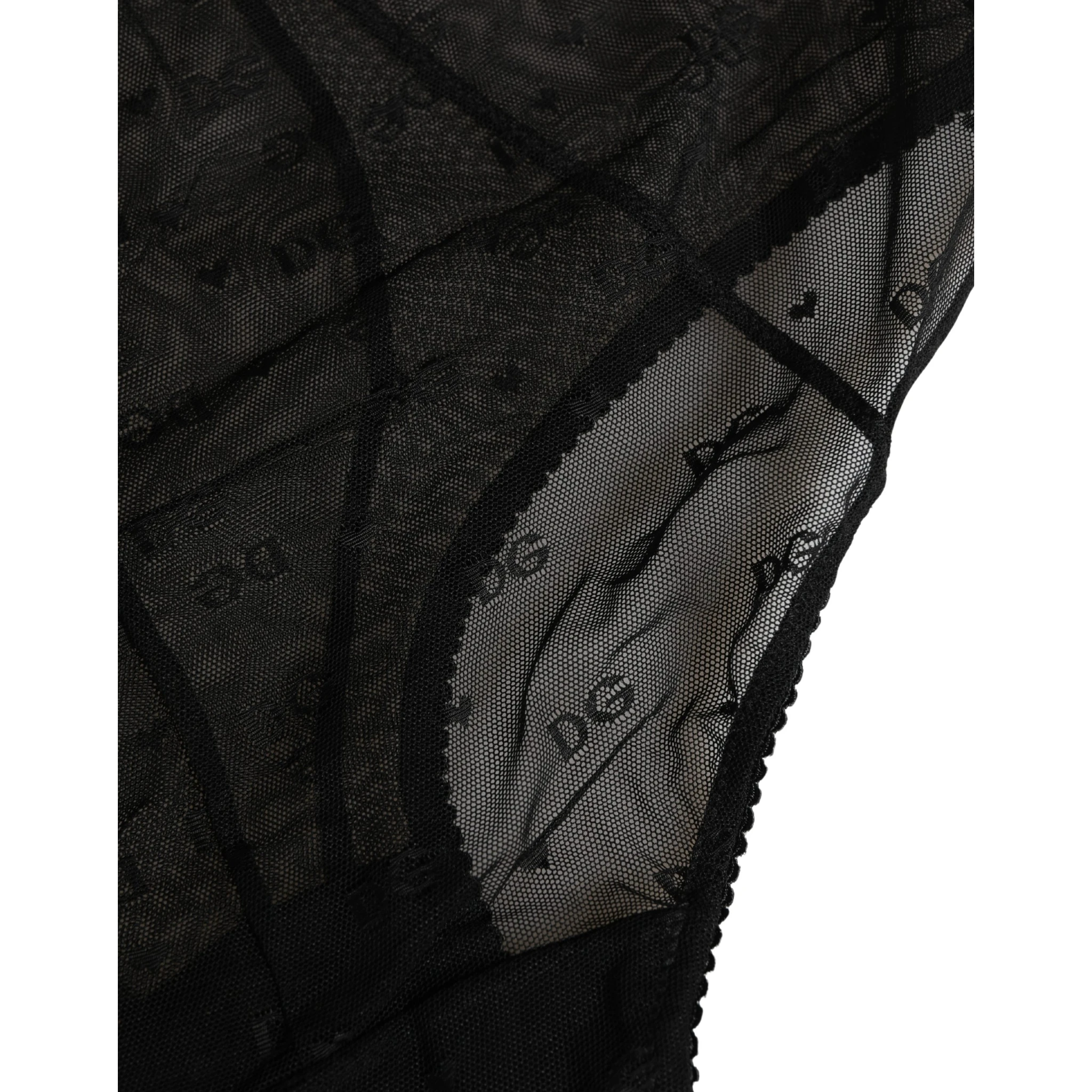 Black Nylon Stretch Slip Girdle Panty Underwear