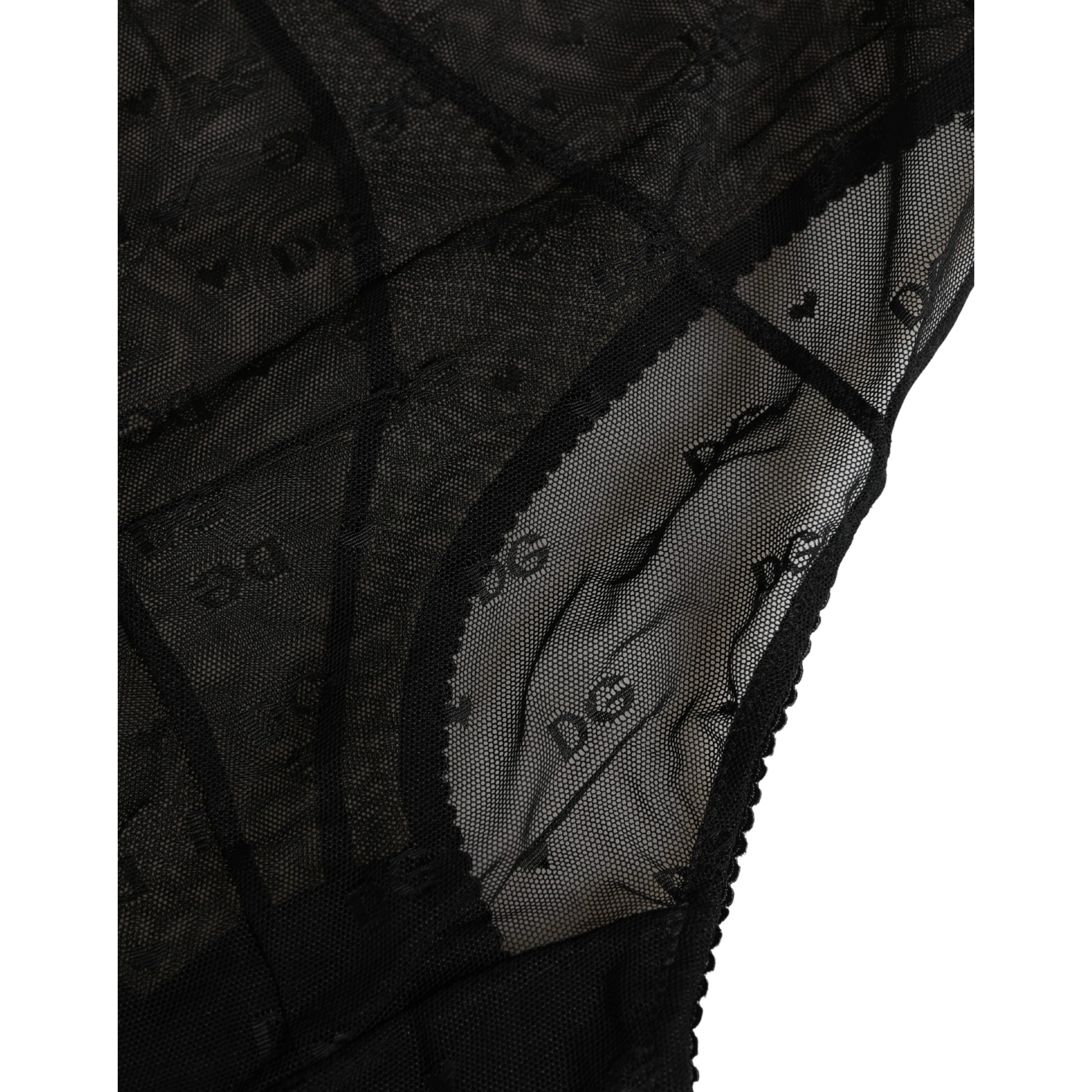 Black Nylon Stretch Slip Girdle Panty Underwear