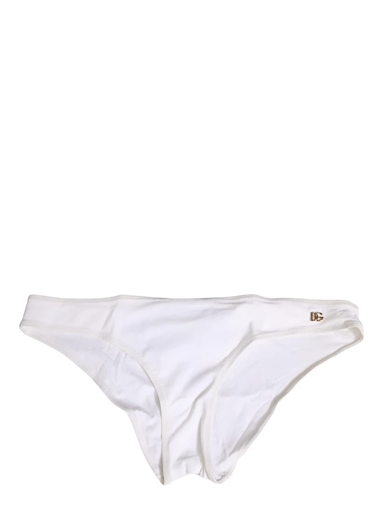 White DG Logo Plaque Bikini Bottom Underwear alternative