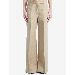 Big pants in linen natté