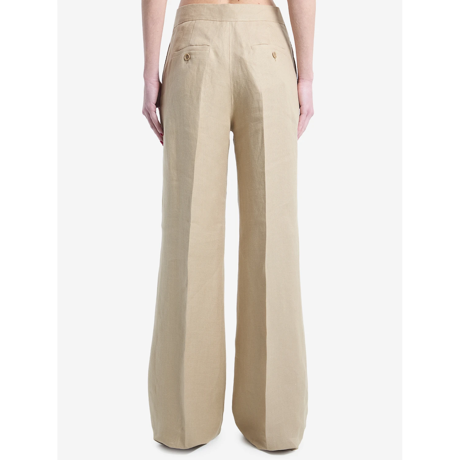 Big pants in linen natté