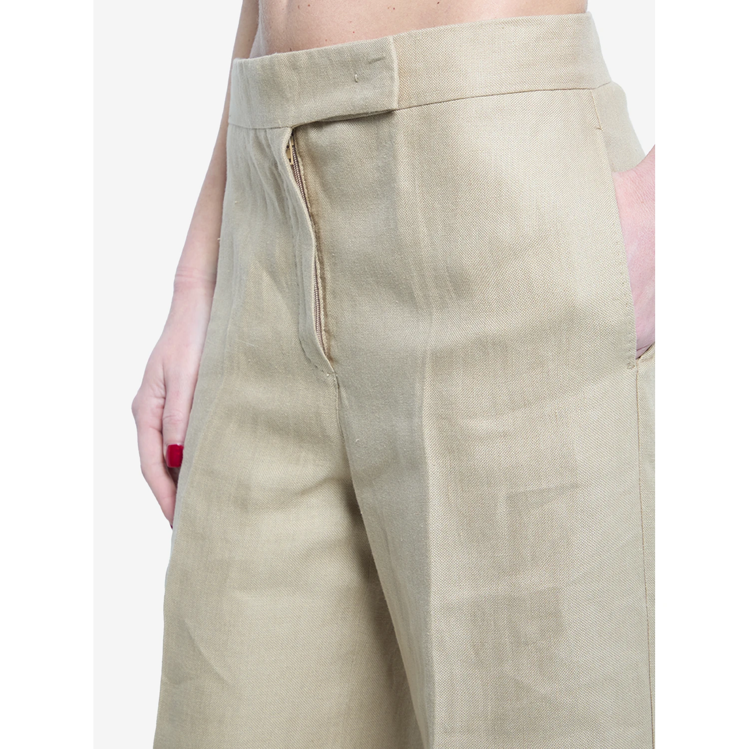 Big pants in linen natté