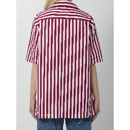Striped poplin shirt