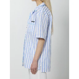 Striped poplin shirt