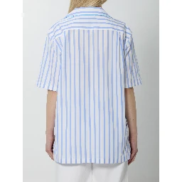 Striped poplin shirt