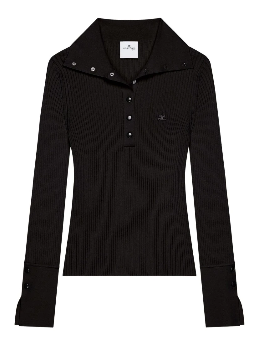 Courreges T-shirts and Polos Black