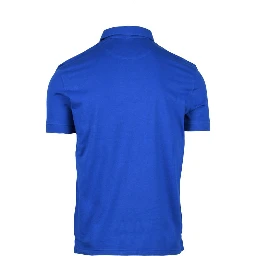 Blue Cotton Polo Shirt