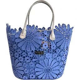 Blue PU Women Handbag
