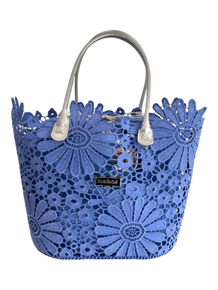 Blue PU Women Handbag