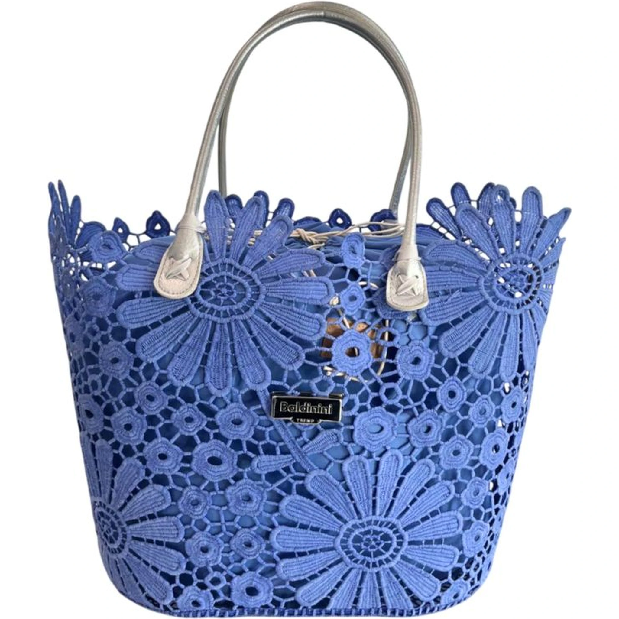 Blue PU Women Handbag