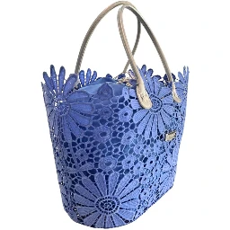 Blue PU Women Handbag