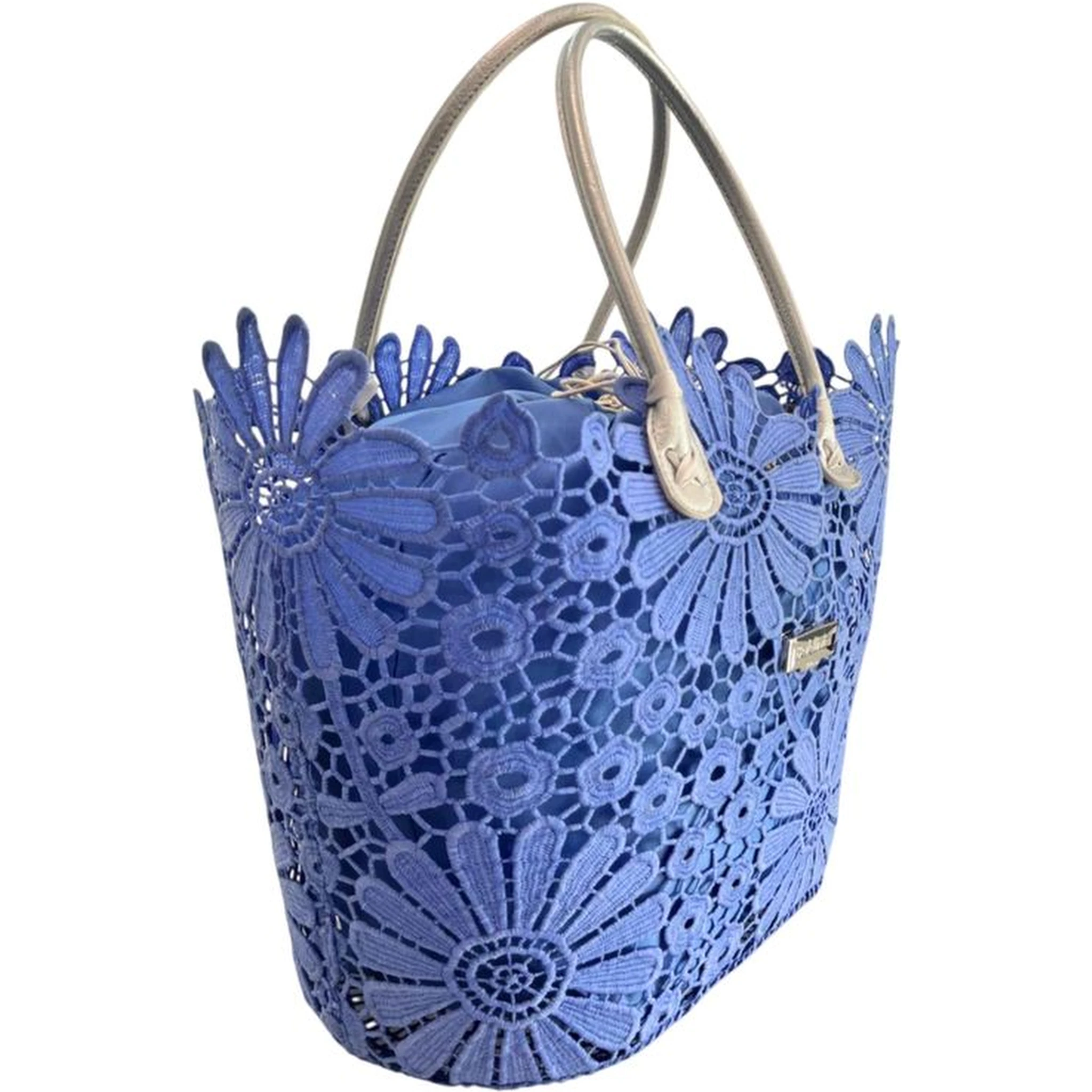 Blue PU Women Handbag