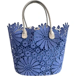 Blue PU Women Handbag