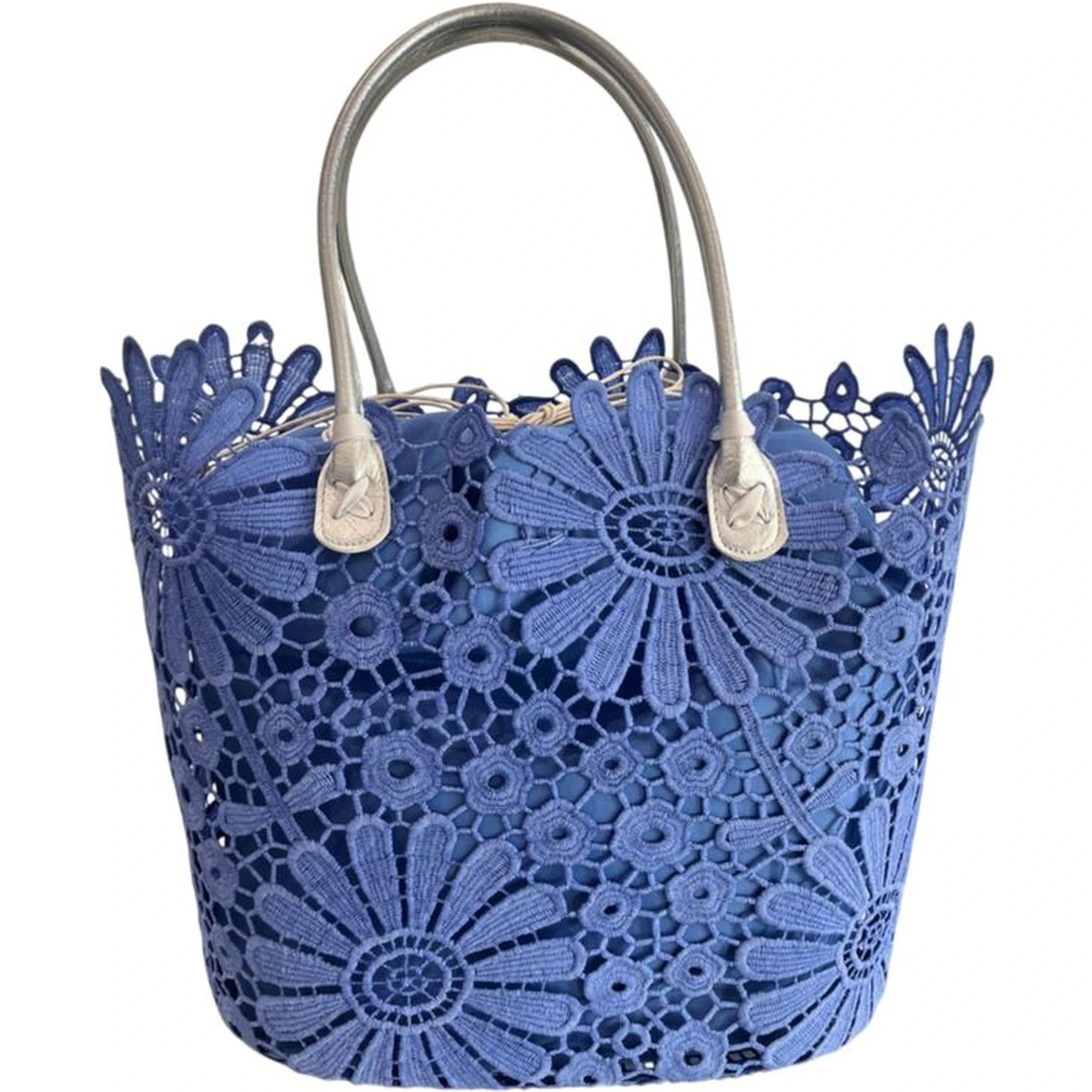 Blue PU Women Handbag
