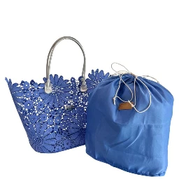 Blue PU Women Handbag