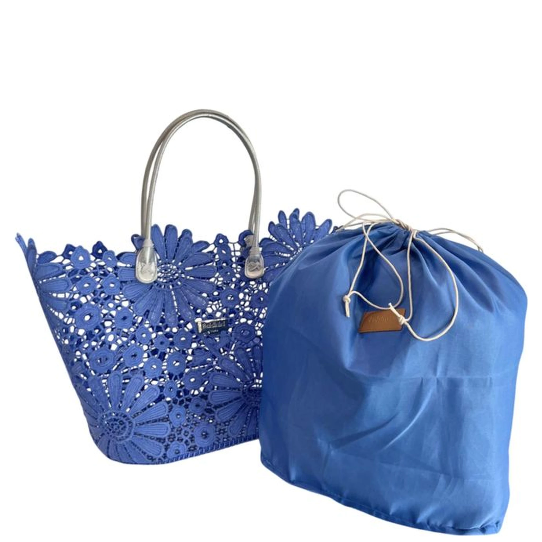 Blue PU Women Handbag