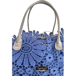 Blue PU Women Handbag