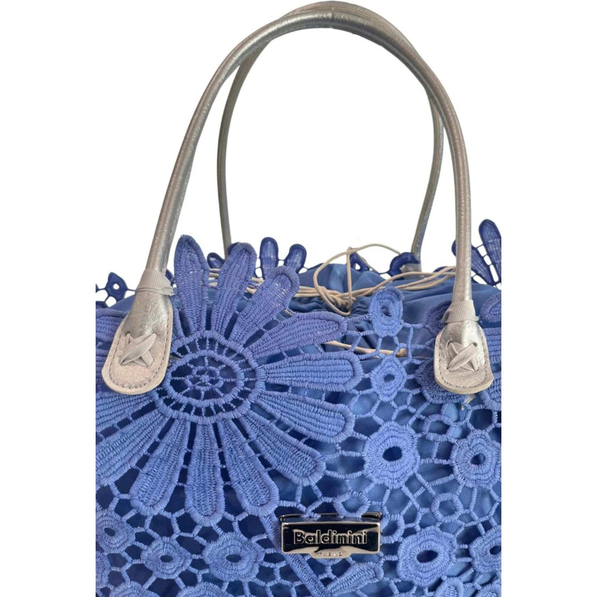 Blue PU Women Handbag