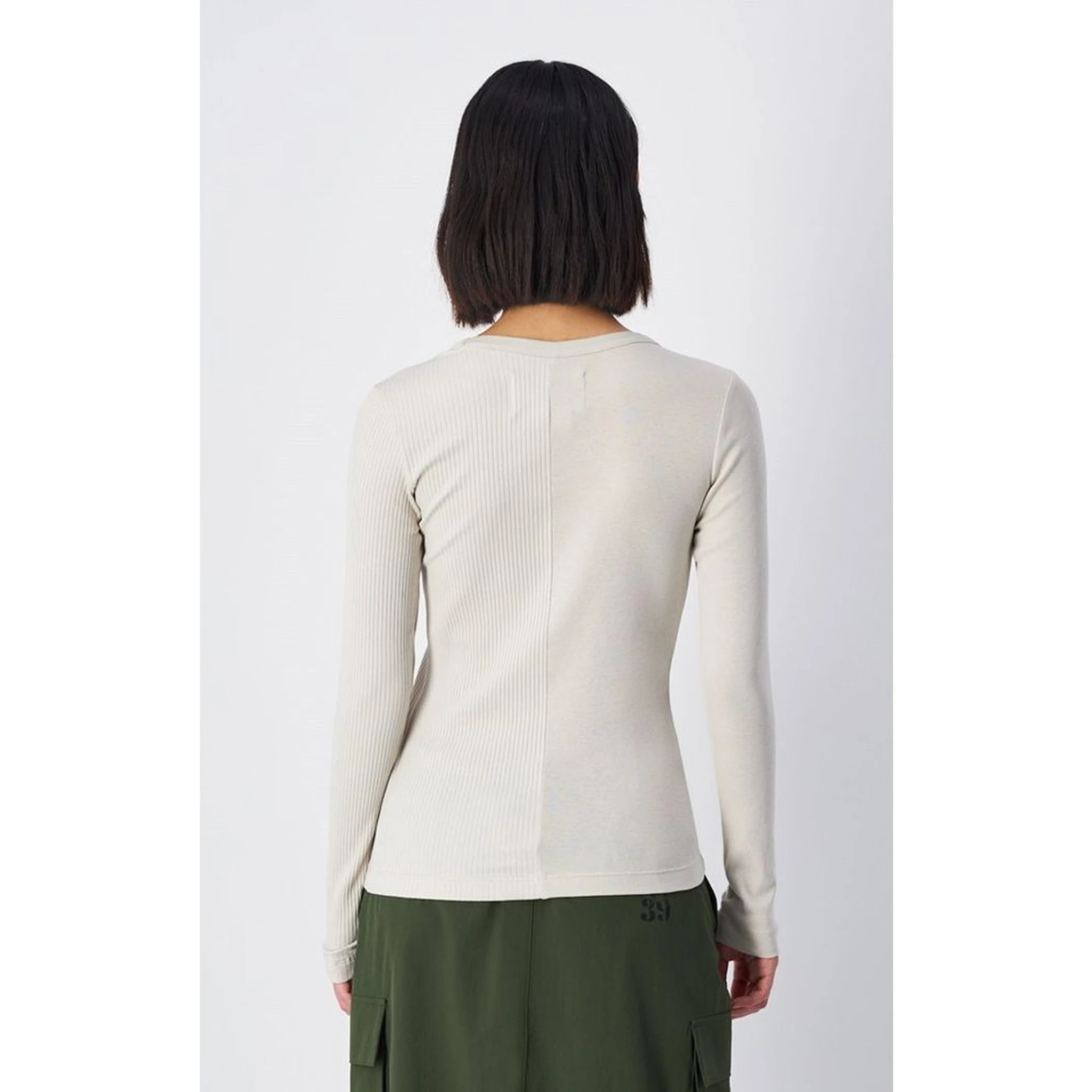 White Cotton Long Sleeve T-Shirt