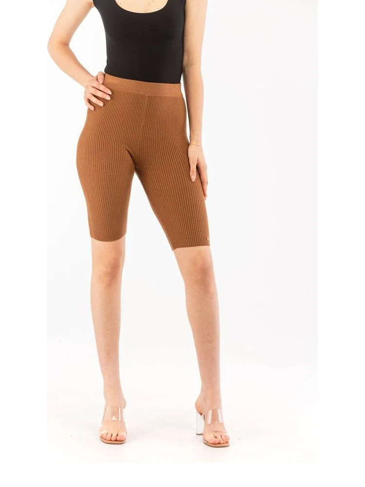 Brown Lyocell Knee Length