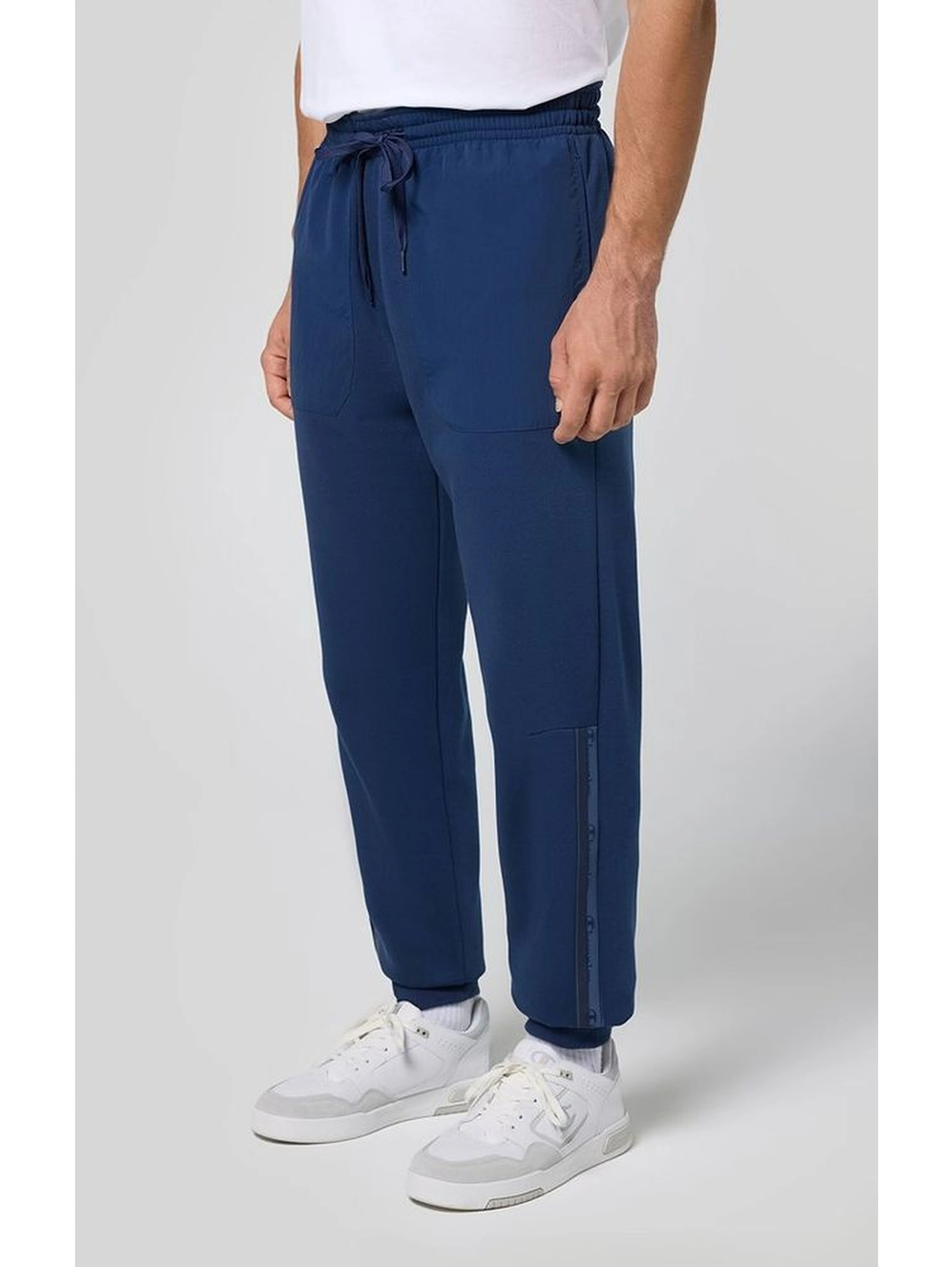 Blue Cotton Joggers (Workout Pants)