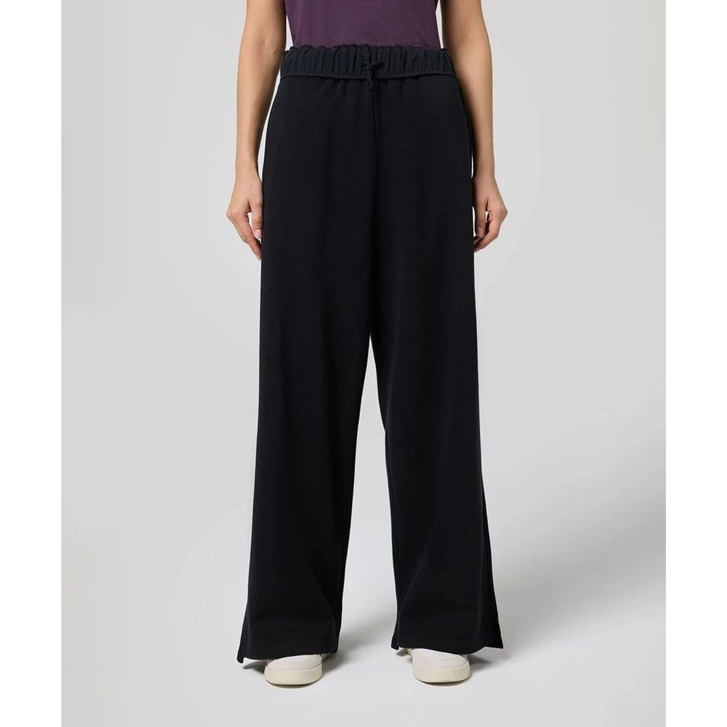 Black Cotton Casual Pants