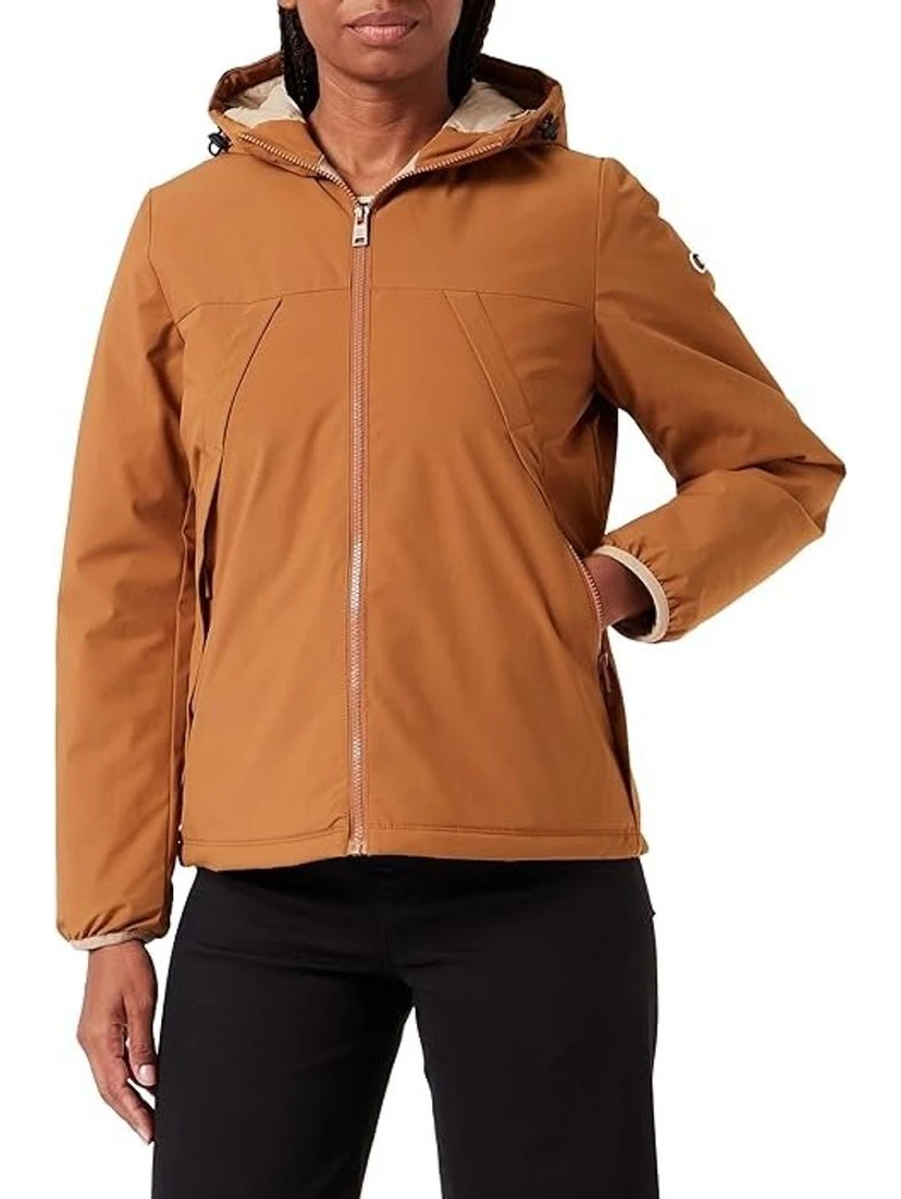 Brown Polyamide Shell Jacket