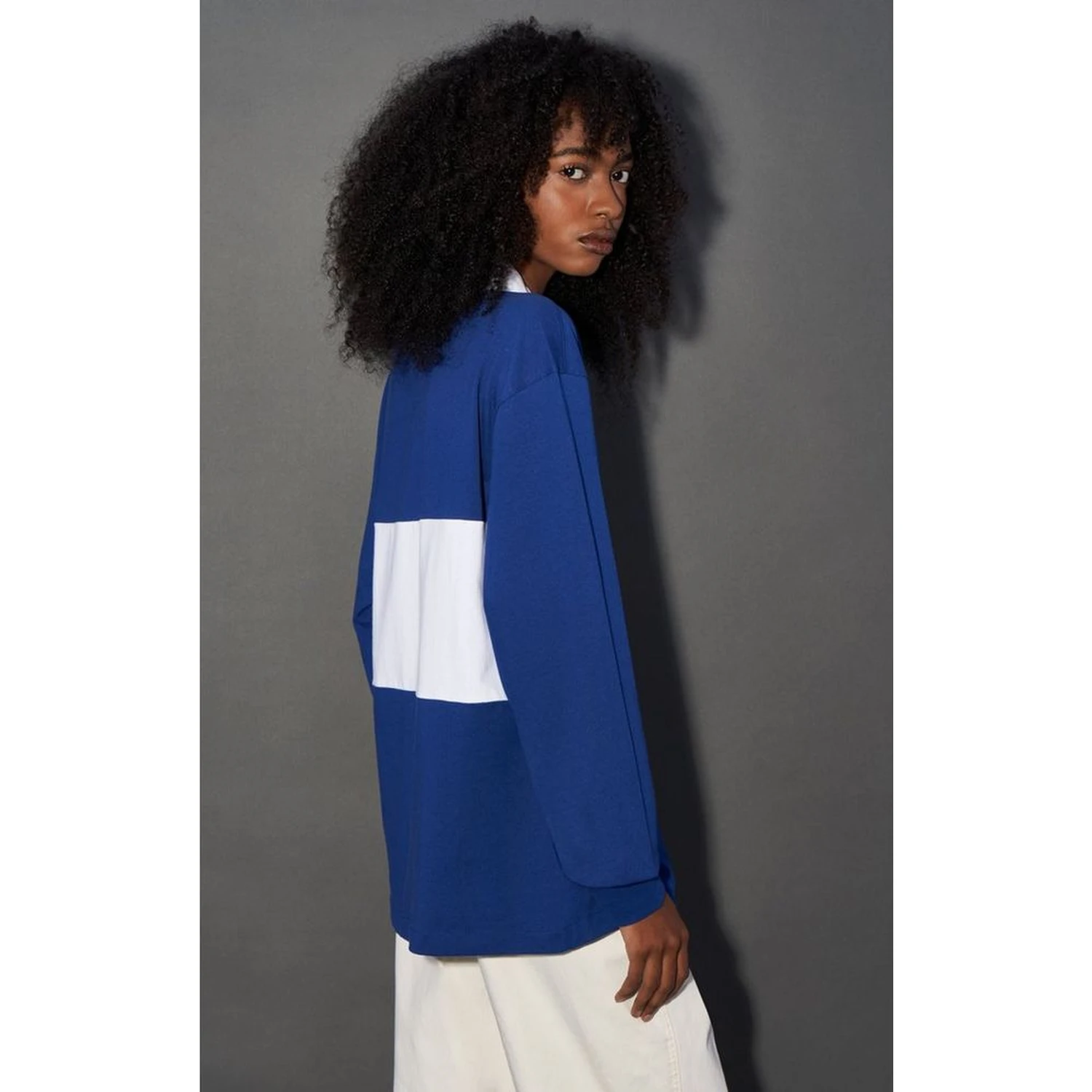Blue Cotton Polo Shirt