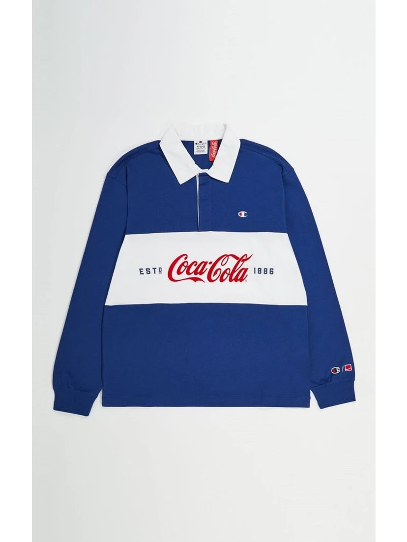 Blue Cotton Polo Shirt